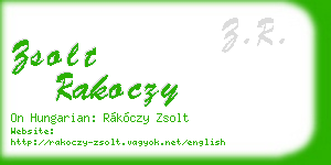 zsolt rakoczy business card